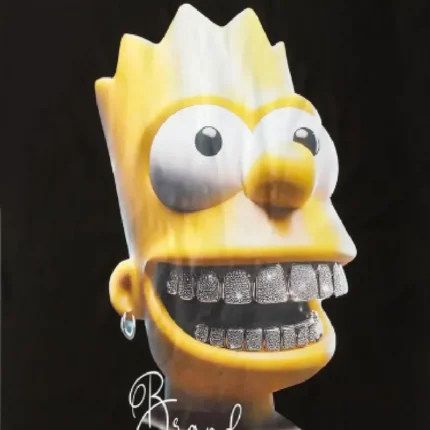 Black Billionaire Studios Simpson Big Face Graphic Tee Logo