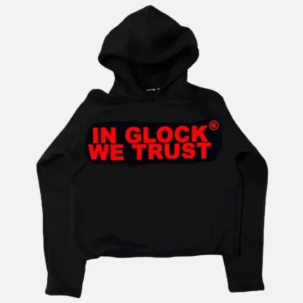 Black/Red Billionaire Studios In Glock We Trust Hoodie Front