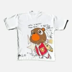 White Billionaire Studios Celebritie Face Logo Tee Back