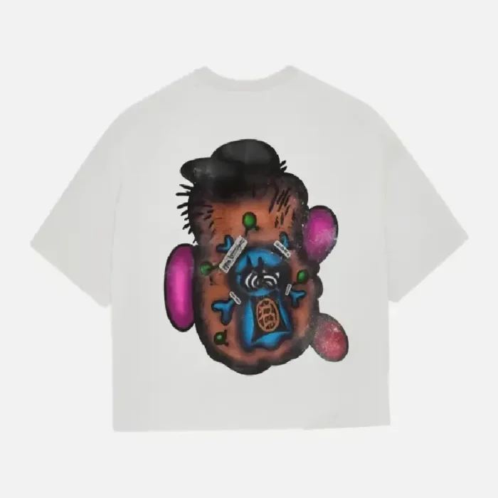 White Billionaire Studios Greedy Face T-shirt Back