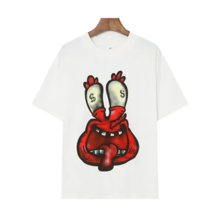 White Billionaire Studios Red Snail Logo Tee