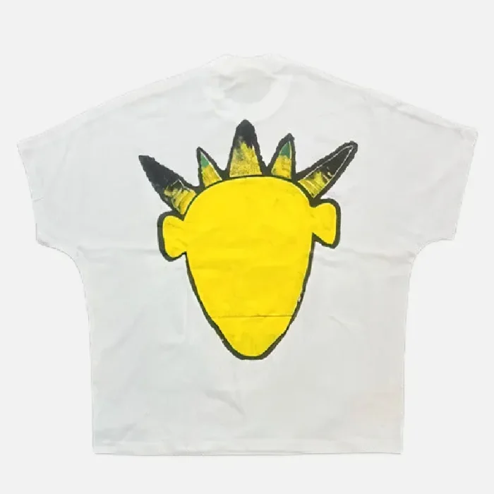 White Billionaire Studios Yellow Logo Tee Back